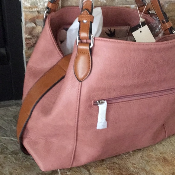 Boutique perforated hobo handbag blush - Picture 5 of 10